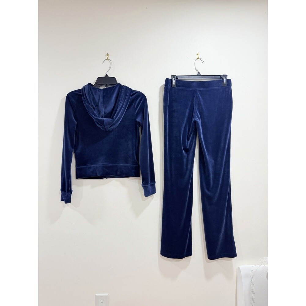 Juicy Couture Velour Tracksuit Regal Blue Rhinestone Y2K Size S NWOT - Picture 7 of 8